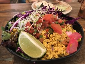 Tofu scramble  at a'a Roots Health Cafe in Lahaina