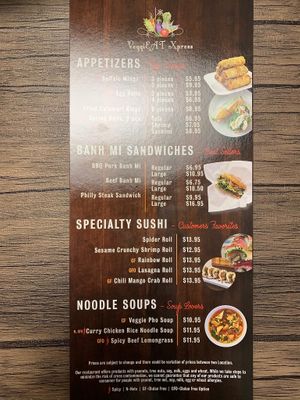 Menu 10/3/20 at VeggiEAT - Henderson in Henderson