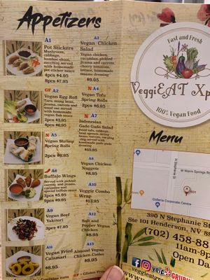 Menu 10/3/20 at VeggiEAT - Henderson in Henderson
