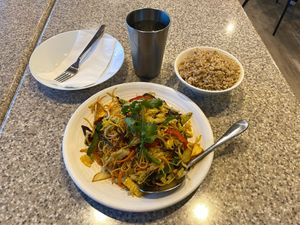 Singapore rice noodles entree 1 at VeggiEAT - Henderson in Henderson