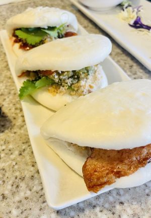 BBQ ‘pork’ bao buns delicious!  at VeggiEAT - Henderson in Henderson