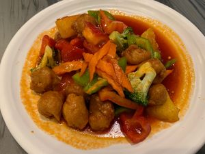 Sweet and sour chicken at VeggiEAT - Henderson in Henderson