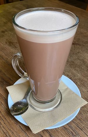 Chai latte (vegane milch ist 50 cent extra)  at Wulbert's Cafe in Dresden