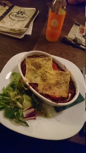 Lasagna at Wulbert's Cafe in Dresden