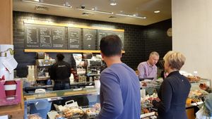 The counter at Pret A Manger - Earls Court in South West London