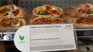 Vegan sandwich at Pret A Manger - Earls Court in South West London