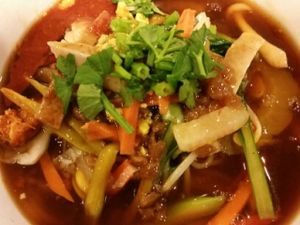 Hainanese noodles at New Green Pasture Cafe 新绿园 in Central Singapore