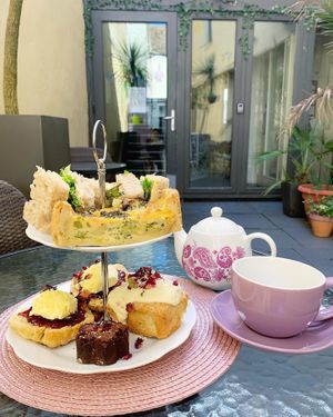 Afternoon tea at Colours Cafe & Wellbeing Centre in Truro