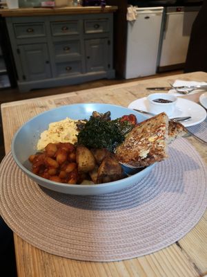 Vegan big brunch.  #Veganuary at Colours Cafe & Wellbeing Centre in Truro