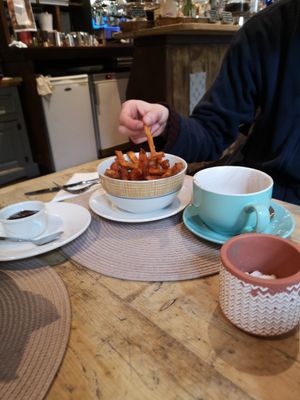 Sweet potato fries. #Veganuary at Colours Cafe & Wellbeing Centre in Truro