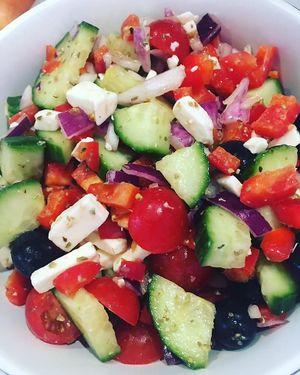 Vegan Greek at Colours Cafe & Wellbeing Centre in Truro