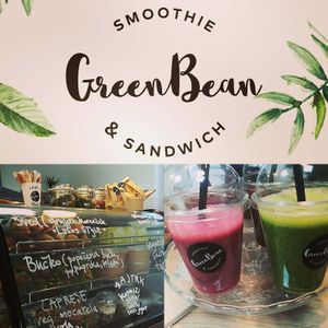 A gret selection of fresh made smoothies! at Green Bean in Brezice