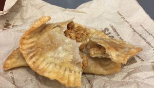 Ground meatless empanadas  at House of Flavor in Bayonne