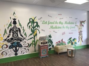 Medicine wall at House of Flavor in Bayonne