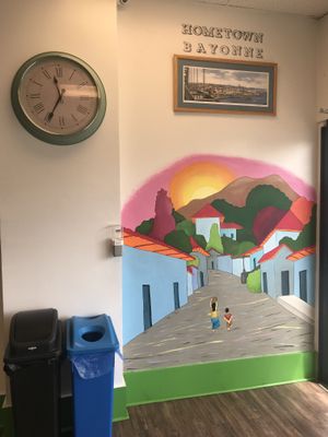 Hometown wall at House of Flavor in Bayonne