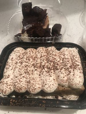 Tiramisu and chocolate brownie cheezecake at House of Flavor in Bayonne