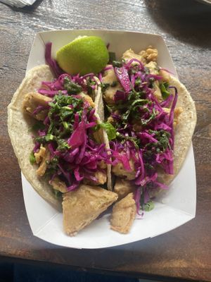 Jackfruit tacos at Chisme Cantina in San Francisco