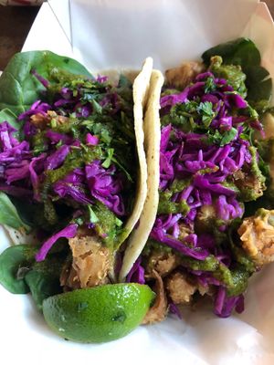 Jackfruit tacos at Chisme Cantina in San Francisco