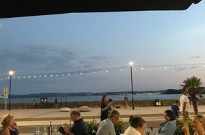 Beautiful view from the outdoor seating area.  at On the Rocks in Torquay
