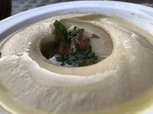 Hummus at Fenicia Vegetaria in Barcelona