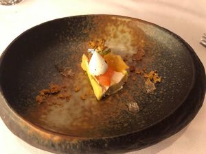 Apricot desert  at Etude in Paris