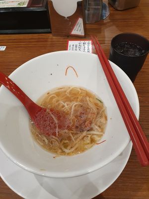 Whops I almost finished it, it was the (only) vegan ramen 1420 YEN at Kyushu Jangara Ramen - Seibu Ikebukuro in Tokyo