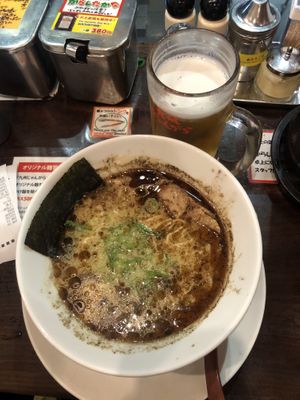 Garlic ramen   at Kyushu Jangara Ramen - Seibu Ikebukuro in Tokyo