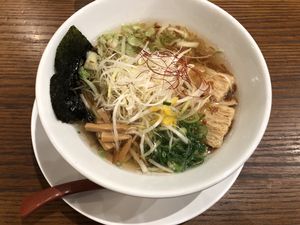 Vegan ramen (yuzu flavor) at Kyushu Jangara Ramen - Seibu Ikebukuro in Tokyo