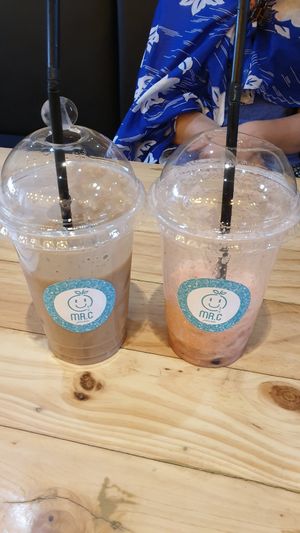 Protein and fruit smoothies at Mr C Juicebar in 