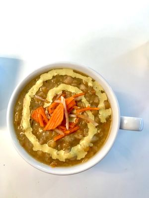 The soup will not disappoint. This was my favorite! Flavor explosion! at Vessel Kitchen in Park City