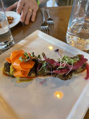 Brussels sprout appetizer! Wow!  at Twisted Fern in Park City