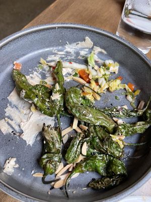 Blistered Shishito Peppers  at Twisted Fern in Park City