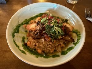 Some kind of mushroom risotto at Twisted Fern in Park City