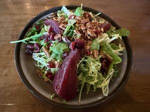 Poached pear salad at Twisted Fern in Park City