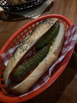 Chicago Dog (vegan option) at Tippler's Tap in South Brisbane