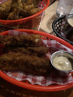 Fried Sour Pickles (very yummy) at Tippler's Tap in South Brisbane