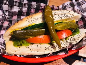 Chicago dog at Tippler's Tap in South Brisbane