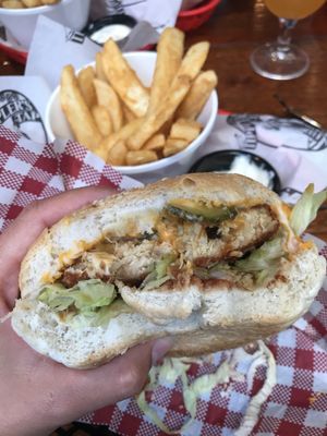 Vegan chicken burger  at Tippler's Tap in South Brisbane