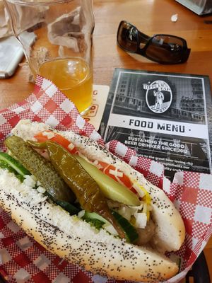 Vegan hotdog at Tippler's Tap in South Brisbane
