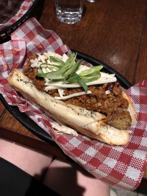 The chilli dog at Tippler's Tap in South Brisbane