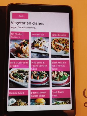 their vegetarian menu is also vegan  at Love in Kuwait City