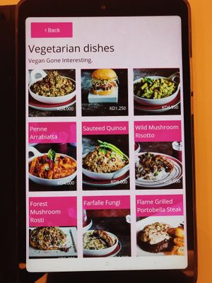 vegan menu  at Love in Kuwait City