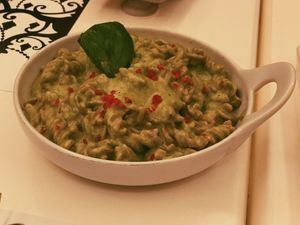 spelt fusilli pesto   at Love in Kuwait City