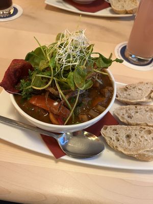 Kürbisgulasch  at Biohotel Garmischer Hof in Garmisch-partenkirchen