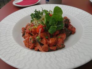 Gnocchis mit Champignons at Biohotel Garmischer Hof in Garmisch-partenkirchen