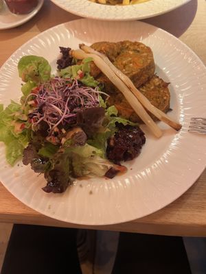 Salat Knödel  at Biohotel Garmischer Hof in Garmisch-partenkirchen