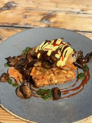 Vegan kimchi loaded. Hash browns...  at The Bus Cafe in Margate