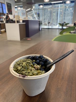 Blueberry pumpkin seed  at Superfruit Republic in Denver