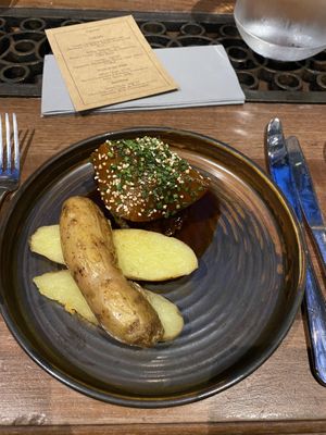 Haggis, potatoes and turnip at Ubiquitous Chip in Glasgow
