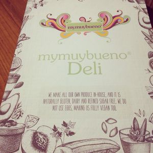 Menu at mymuybueno Deli in Mallorca
